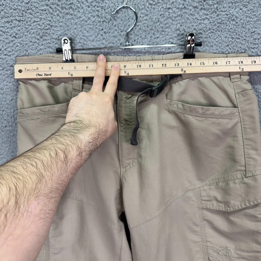 North‎ Face Pants Mens L Beige Paramount Peak Convertible Cargo Outdoor Wide Leg